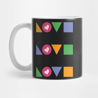 Love, Geometrical and Colorful Mug